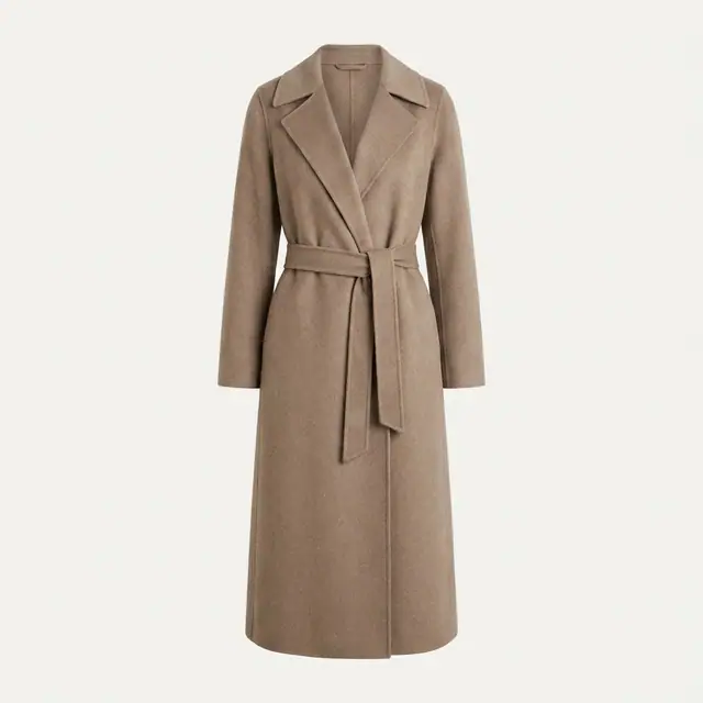 A camel wool coat, one of the close matches.
