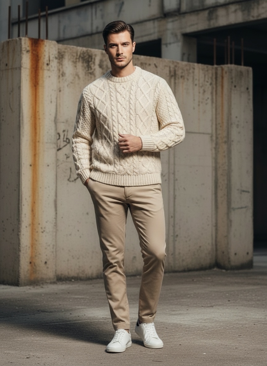 Cream knit