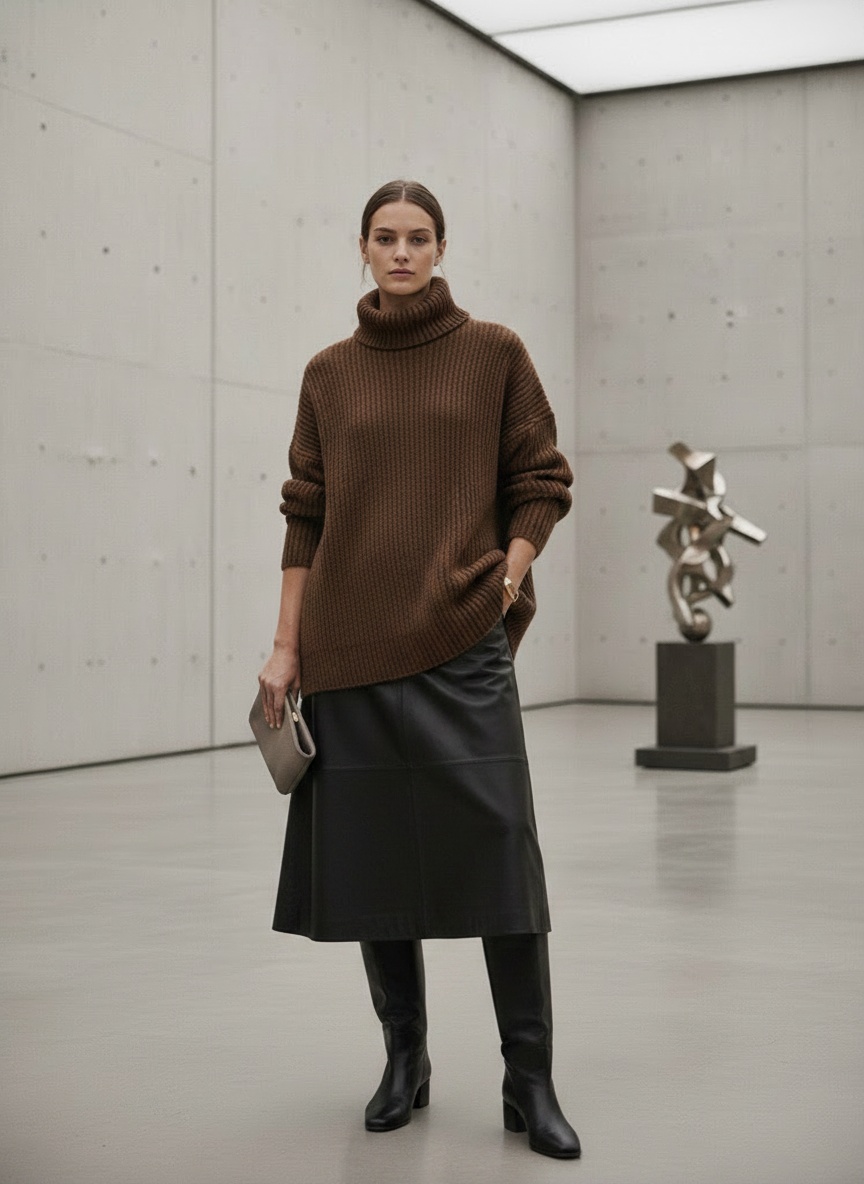 Brown knit